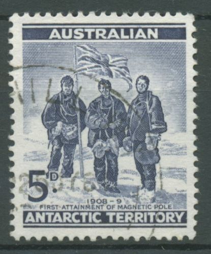 Austral. Antarktis 1961 Expedition 1909 am magnetischen Südpol 6 gestempelt