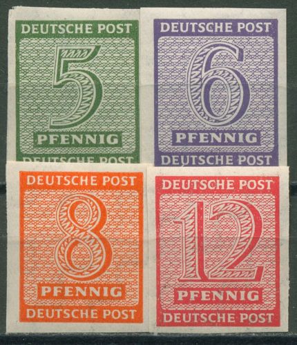 SBZ West-Sachsen 1945 Freimarken Ziffern mit WZ X 116/19 X postfrisch