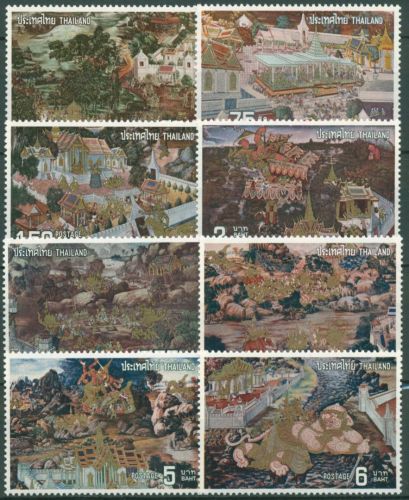 Thailand 1973 Gemälde Fresken des Smaragd-Buddha-Tempels 677/84 postfrisch