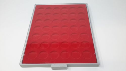 LINDNER Münzbox 2105 Standard 42 runde Fächer 29,5 mm, gebraucht (Z833)