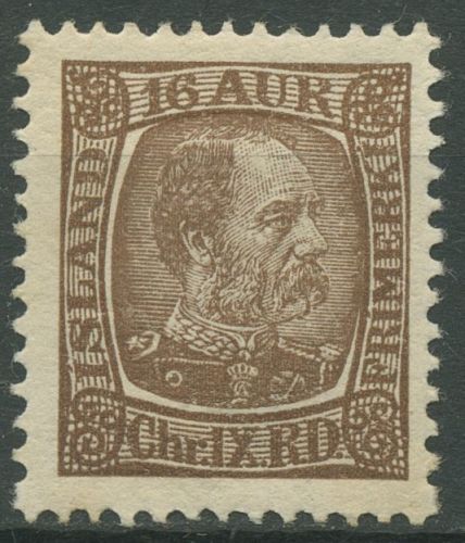 Island 1902/1904 König Christian IX. 40 mit Falz