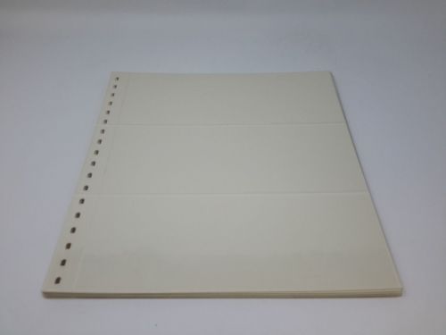 Lindner 10 x 831 Einsteckblatt 3 Streifen 90 mm gebraucht (Z3385)