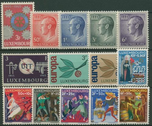 Luxemburg 1965 kompletter Jahrgang (709/22) postfrisch (SG95337)