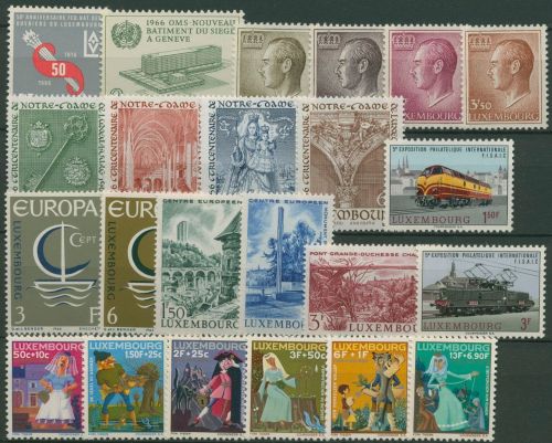 Luxemburg 1966 kompletter Jahrgang (723/45) postfrisch (SG95336)