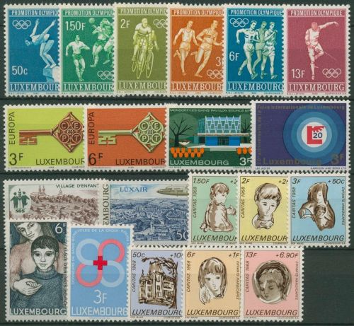 Luxemburg 1968 kompletter Jahrgang (765/84) postfrisch (SG95334)