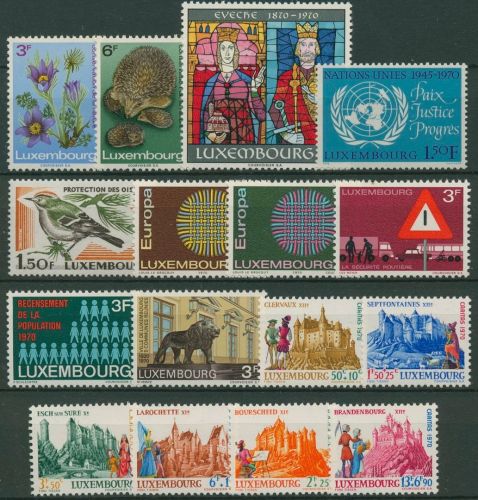 Luxemburg 1970 kompletter Jahrgang (804/19) postfrisch (SG95332)