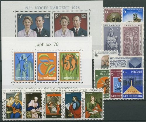 Luxemburg 1978 kompletter Jahrgang (962/80) postfrisch (G10573)