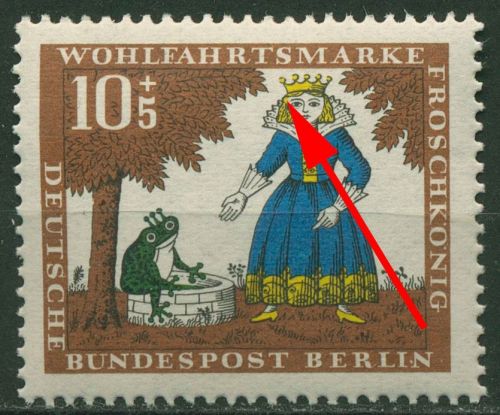 Berlin 1966 Wohlfahrt: Märchen Brüder Grimm mit Plattenfehler 295 I postfrisch