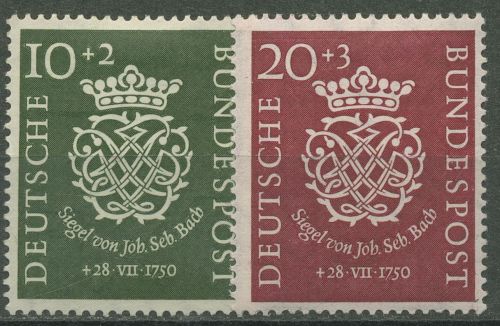 Bund 1950 Jahrgang komplett (121/22) mit Falz