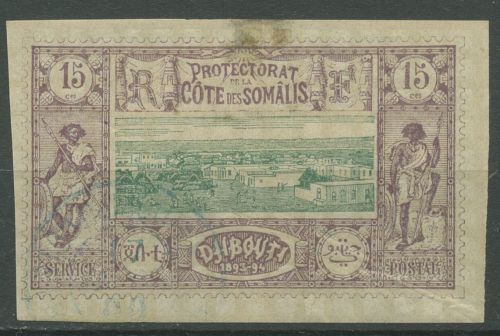 Franz. Somaliküste 1894 Wohnhäuser 11 mit Falz, kl. Fehler