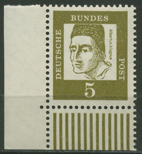 Bund 1961 Bedeutende Deutsche 347 ya W UR II Ecke 3 postfrisch