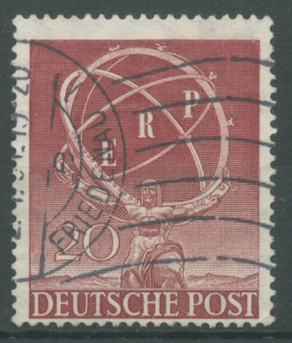 Berlin 1950 ERP, Marshallplan 71 gestempelt, Zahnfehler (R19242)