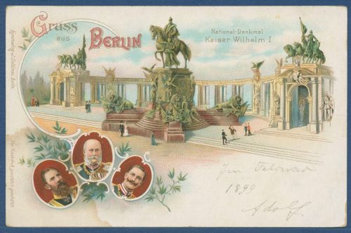 Berlin National-Denkmal Kaiser Wilhelm I., ungebraucht Fleck (AK4645)