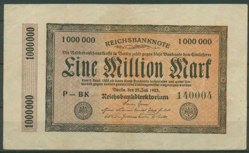 Dt. Reich 1 Million Mark 1923, DEU-105, gebraucht (K1851)