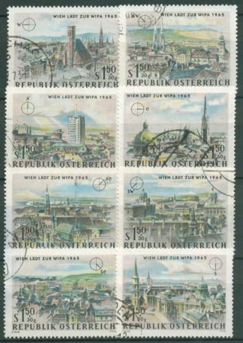 Österreich 1964 WIPA´65 Blick über Wien 1164/71 gestempelt