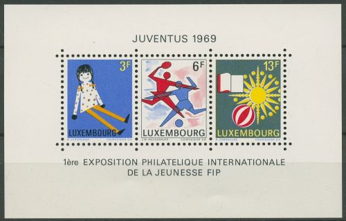 Luxemburg 1969 Briefmarken-Austellung JUVENTUS 1969 Block 8 postfrisch (C90000)