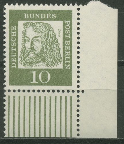 Berlin 1961 Bedeutende Deutsche 202 W UR Ecke 4 postfrisch