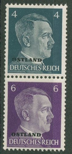 Ostland 1941 Freim. Hitler Zusammendruck aus Automatenrollen S 1 postfrisch