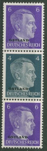 Ostland 1941 Freim. Hitler Zusammendruck aus Automatenrollen S 4 postfrisch