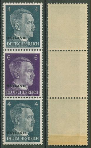 Ostland 1941 ZD aus Automatenrollen, geklebte Papierbahn S 2 postfrisch