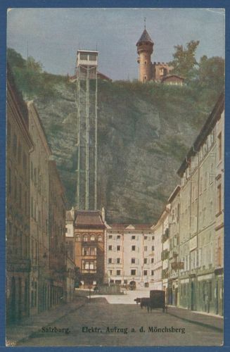 Salzburg Elektrischer Aufzug auf den Mönchsberg, ungebraucht (AK4965)