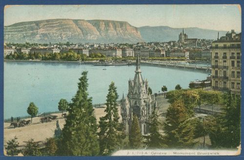 Genf Monument Brunswick, gelaufen ca. 1910 Marke fehlt (AK4958)