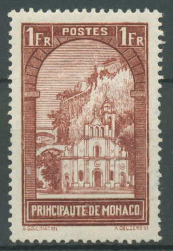 Monaco 1933 Bauwerke Kirche Sainte-Dévote 127 mit Falz