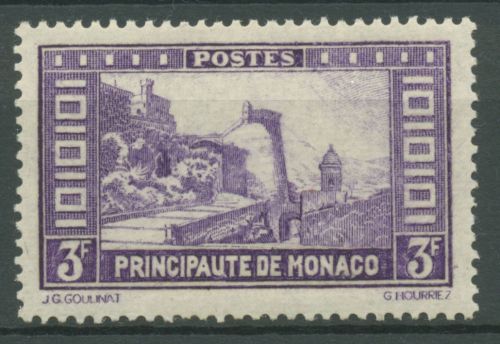 Monaco 1933 Bauwerke Rampe Major 132 mit Falz