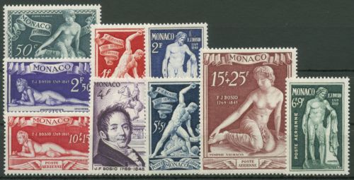 Monaco 1948 Francois-Joseph Bosio Skulpturen 348/56 postfrisch