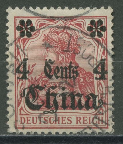 Deutsche Post in China 1906/19 mit Aufdruck 40 a gestempelt