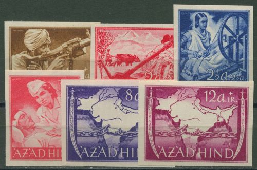 Nationales Indien 1943 Vorbereitete Ausgabe ungezähnt I/VI B postfrisch