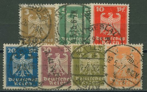 Deutsches Reich 1924 Freimarken: Neuer Reichsadler 355/61 X gestempelt