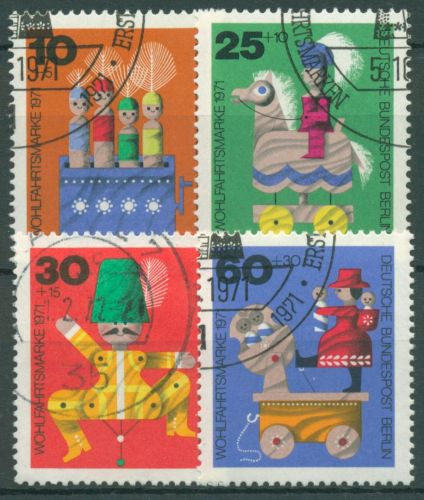 Berlin 1971 Altes Holzspielzeug 412/15 gestempelt