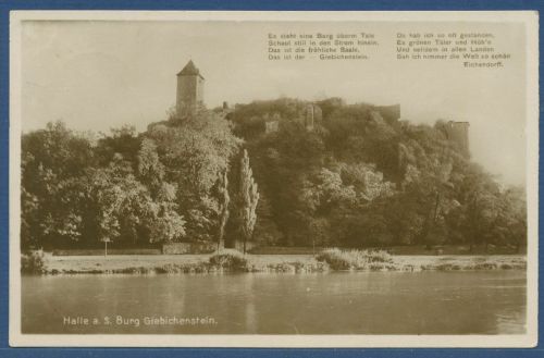 Halle a. S. Ruine Burg Giebichenstein, gelaufen ca. 1930 (AK5005)