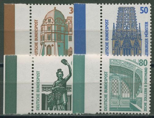 Bund 1987 Sehenswürdigkeiten SWK mit Rand links 1339/42 SR li. postfrisch