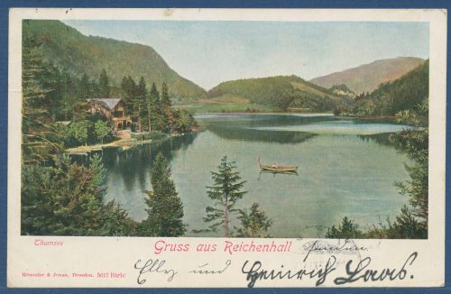 Gruss aus Reichenhall Thumsee, gelaufen 1900 (AK5031)