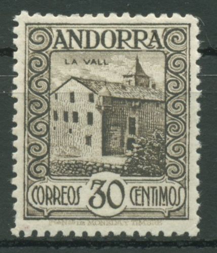 Andorra 1929 Altes Rathaus la Vella 21 A mit Falz