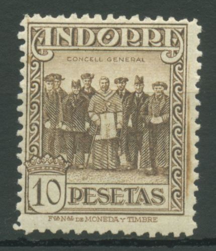 Andorra 1929 Generalrat 26 A mit Falz