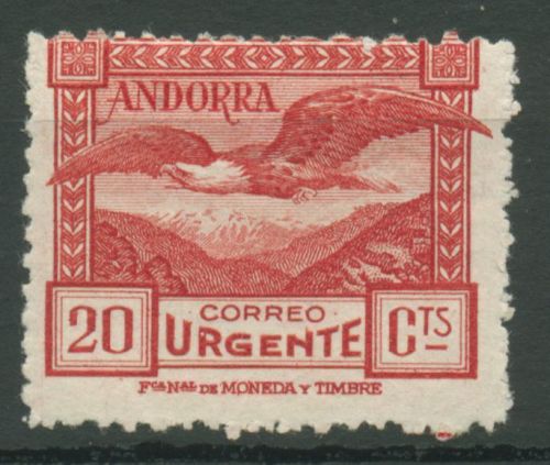Andorra 1929 Eilmarke Seeadler 27 A mit Falz