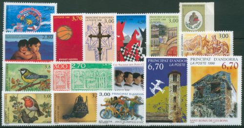 Andorra (frz.) 1996 Jahrgang komplett (488/04) postfrisch (G60112)