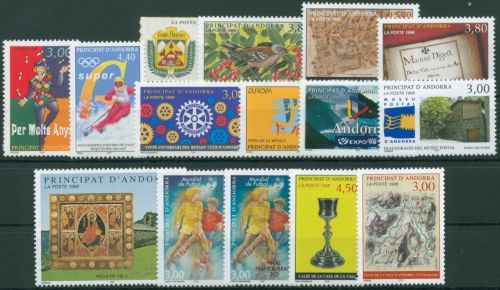 Andorra (frz.) 1998 Jahrgang komplett (518/32) postfrisch (G60114)