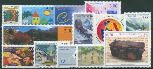 Andorra (frz.) 1999 Jahrgang komplett (533/45) postfrisch (G60115)