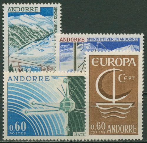 Andorra (frz.) 1966 Jahrgang komplett (195/98) mit Falz