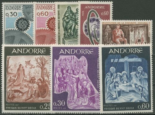 Andorra (frz.) 1967 Jahrgang komplett (199/06) mit Falz