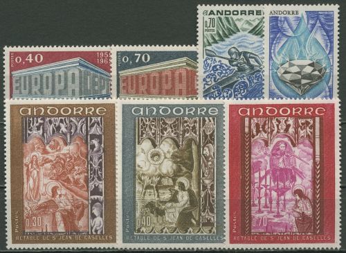 Andorra (frz.) 1969 Jahrgang komplett (214/20) mit Falz
