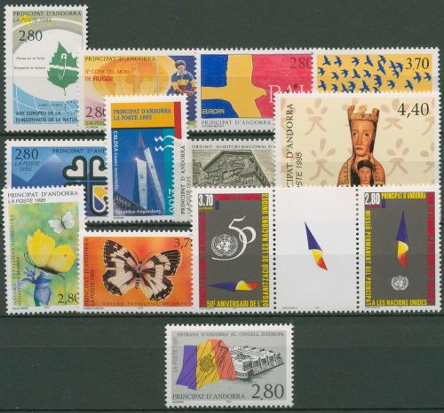 Andorra (frz.) 1995 Jahrgang komplett (475/87) postfrisch