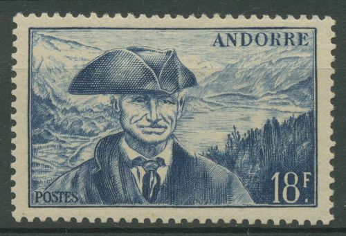 Andorra (frz.) 1948 Freimarke Antoni Fiter i Rossell 132 mit Falz