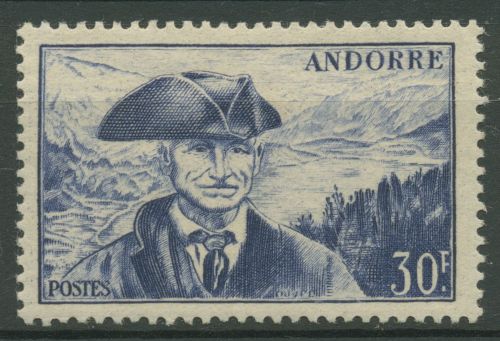 Andorra (frz.) 1951 Freimarke Antoni Fiter i Rossell 138 mit Falz