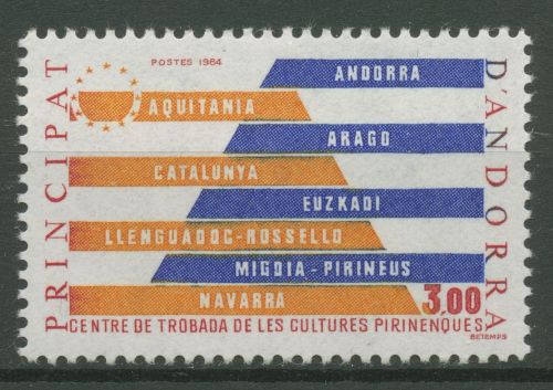 Andorra (frz.) 1984 Pyrenäen-Kulturen Begegnungszentrum 354 postfrisch
