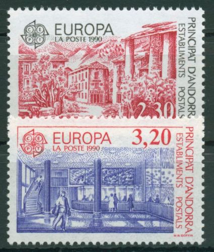 Andorra (frz.) 1990 Europa CEPT Französisches Postamt 409/10 postfrisch